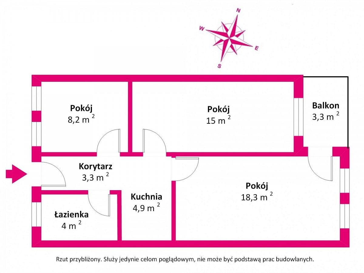 Mieszkanie 3 pokojowe na Sprzedaż