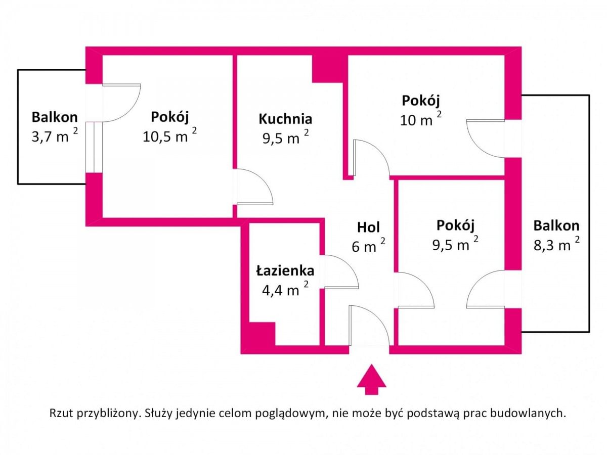 Mieszkanie 3 pokojowe na Wynajem