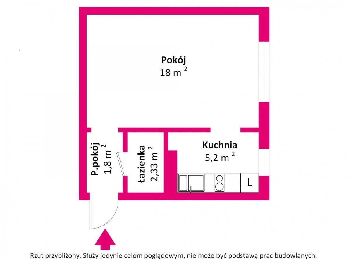 Mieszkanie 1 pokojowe na Wynajem