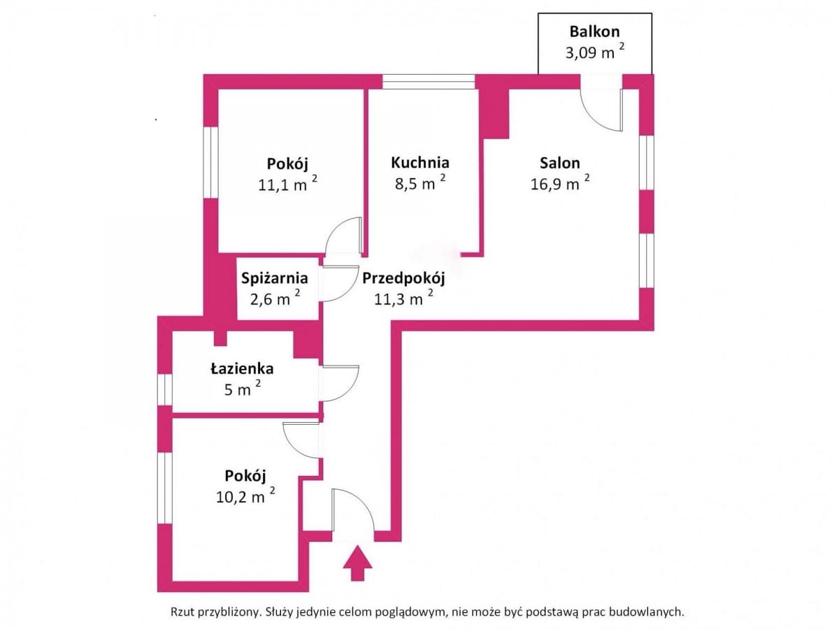 Mieszkanie 3 pokojowe na Sprzedaż
