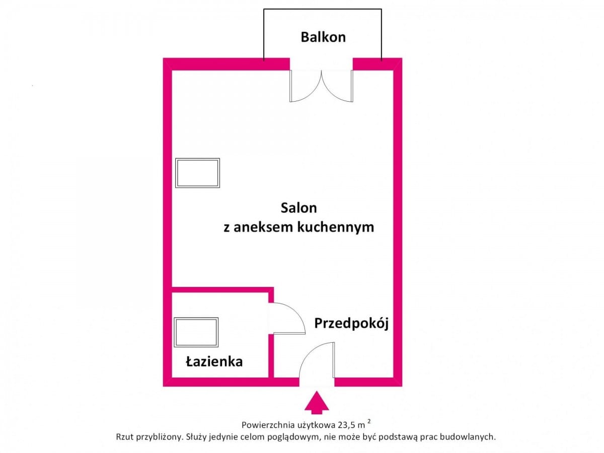 Mieszkanie 1 pokojowe na Sprzedaż
