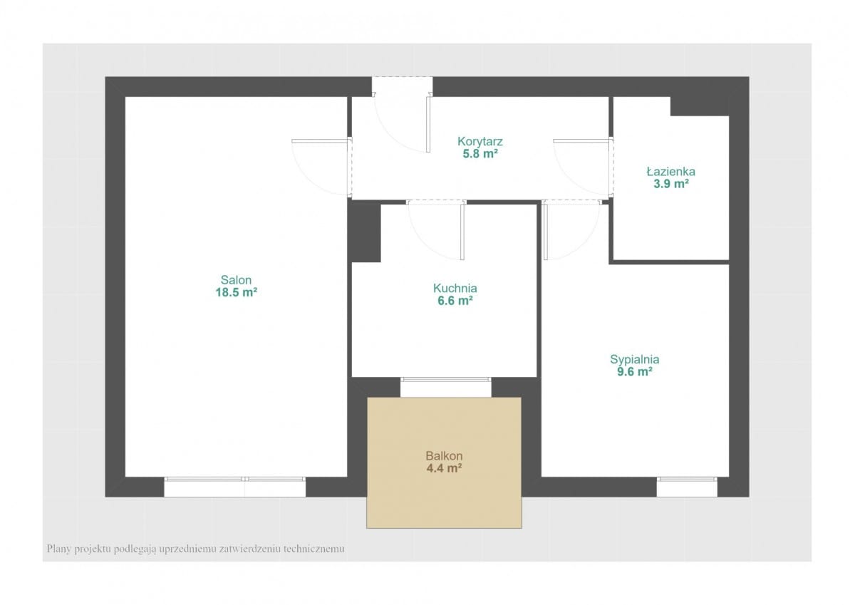 Mieszkanie 2 pokojowe na Wynajem