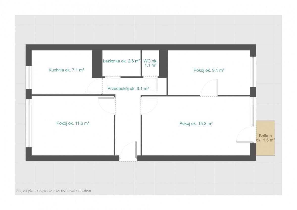 Mieszkanie 3 pokojowe na Sprzedaż