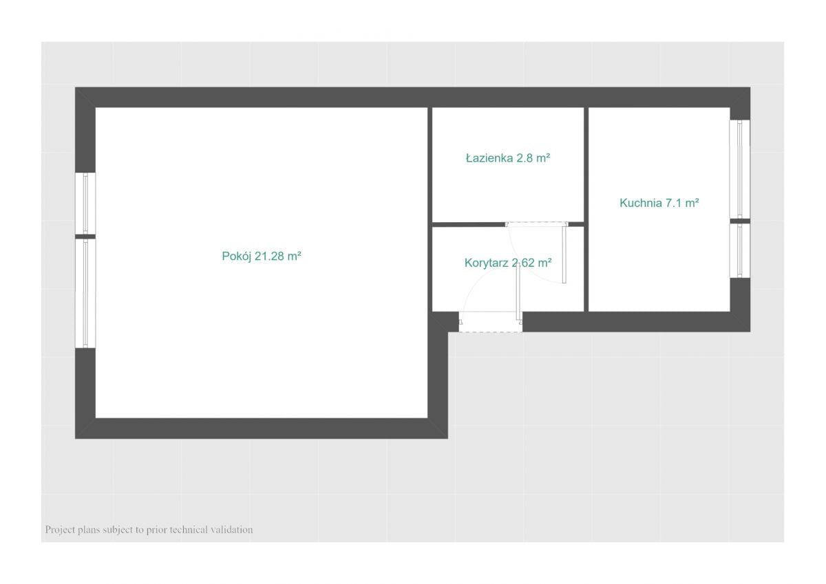 Mieszkanie 1 pokojowe na Sprzedaż