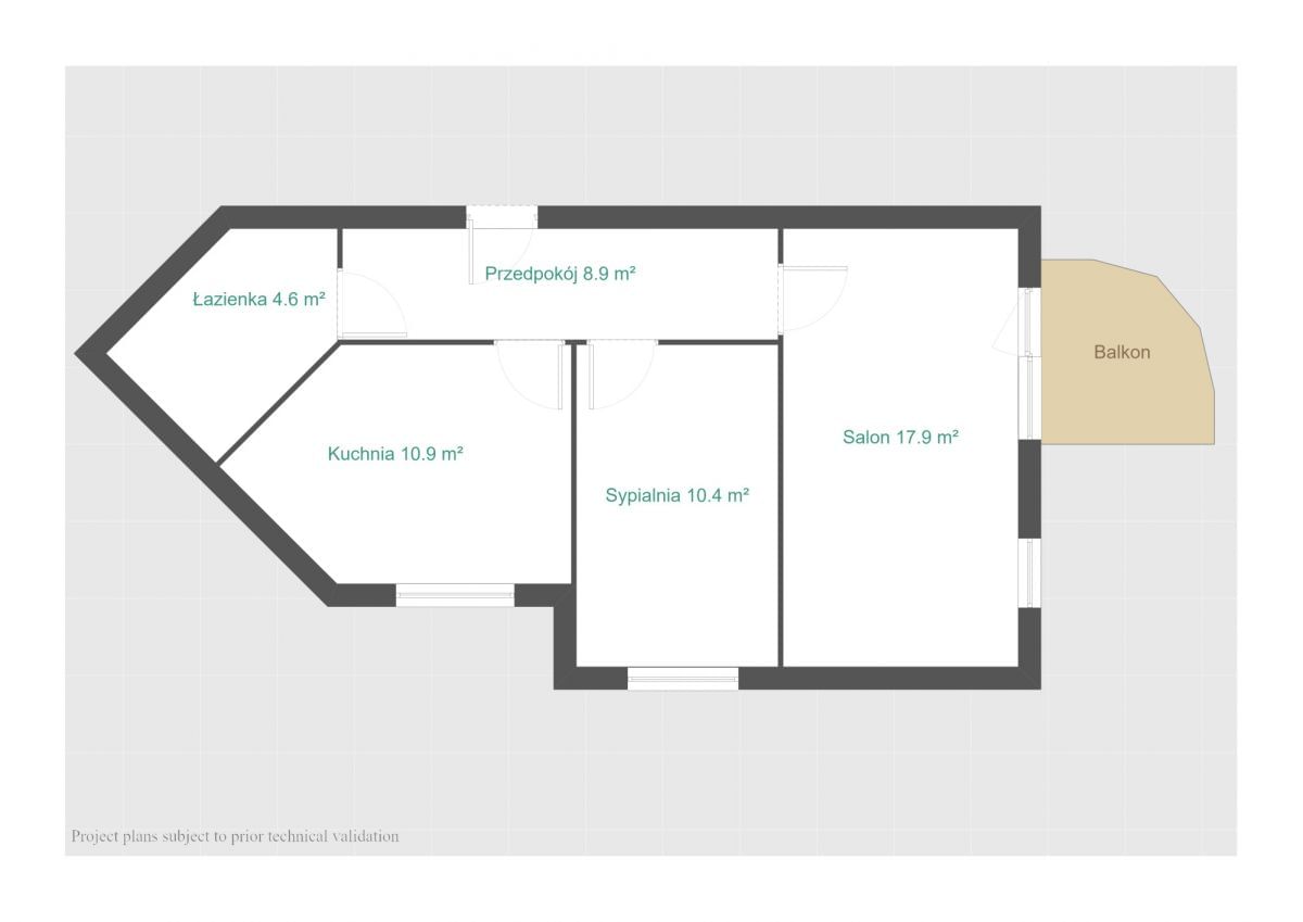 Mieszkanie 2 pokojowe na Sprzedaż