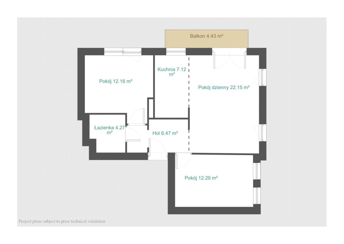 Mieszkanie 3 pokojowe na Sprzedaż