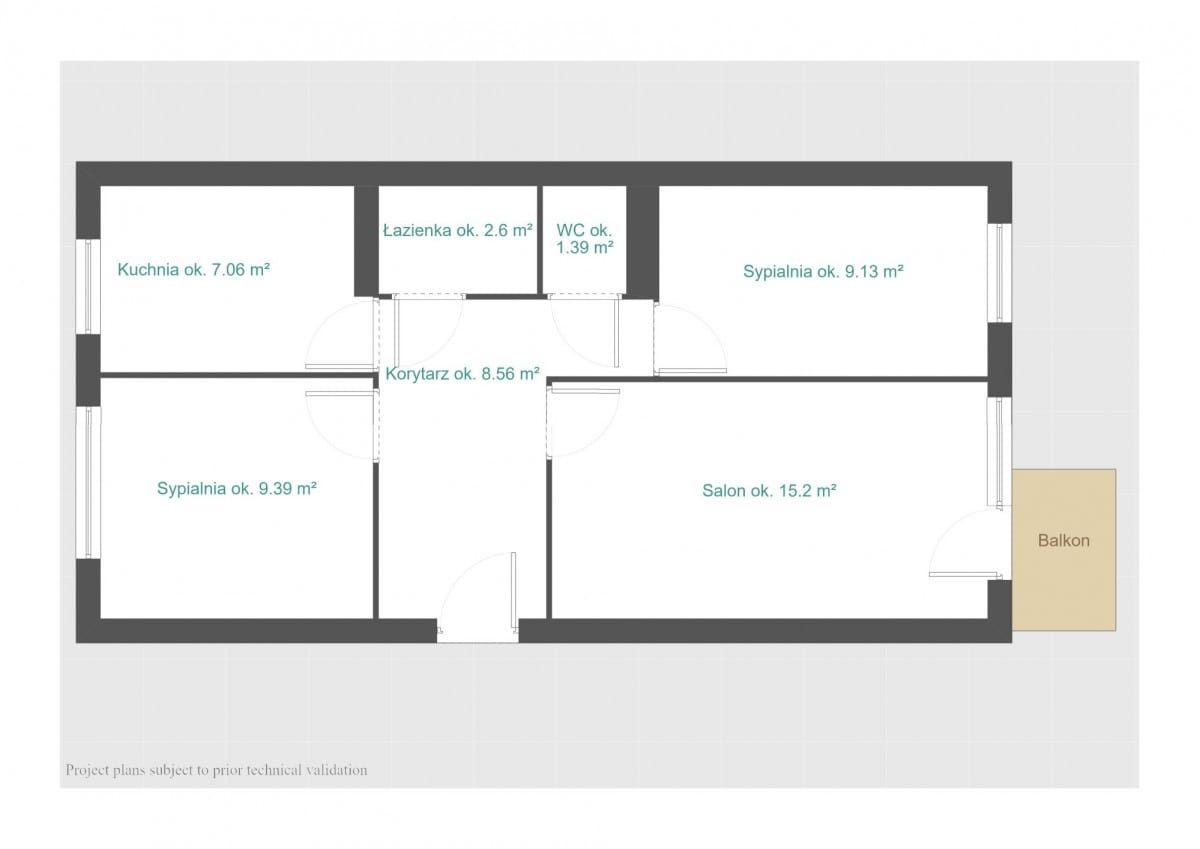 Mieszkanie 3 pokojowe na Sprzedaż