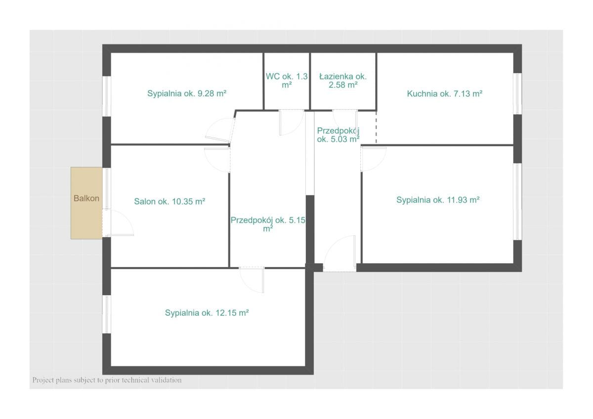 Mieszkanie 4 pokojowe na Sprzedaż