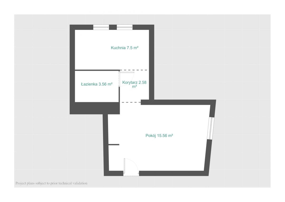Mieszkanie 1 pokojowe na Sprzedaż