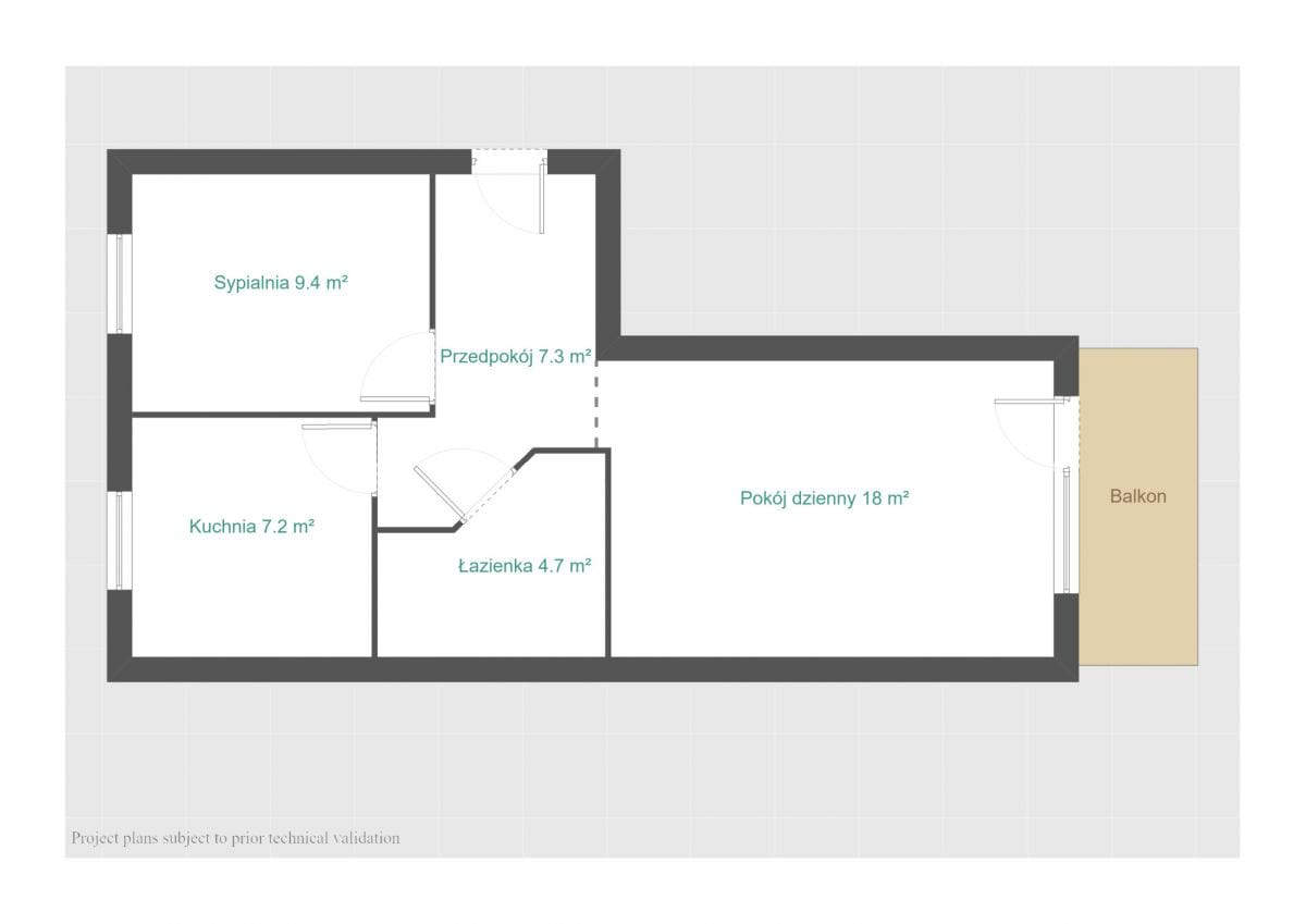 Mieszkanie 2 pokojowe na Sprzedaż