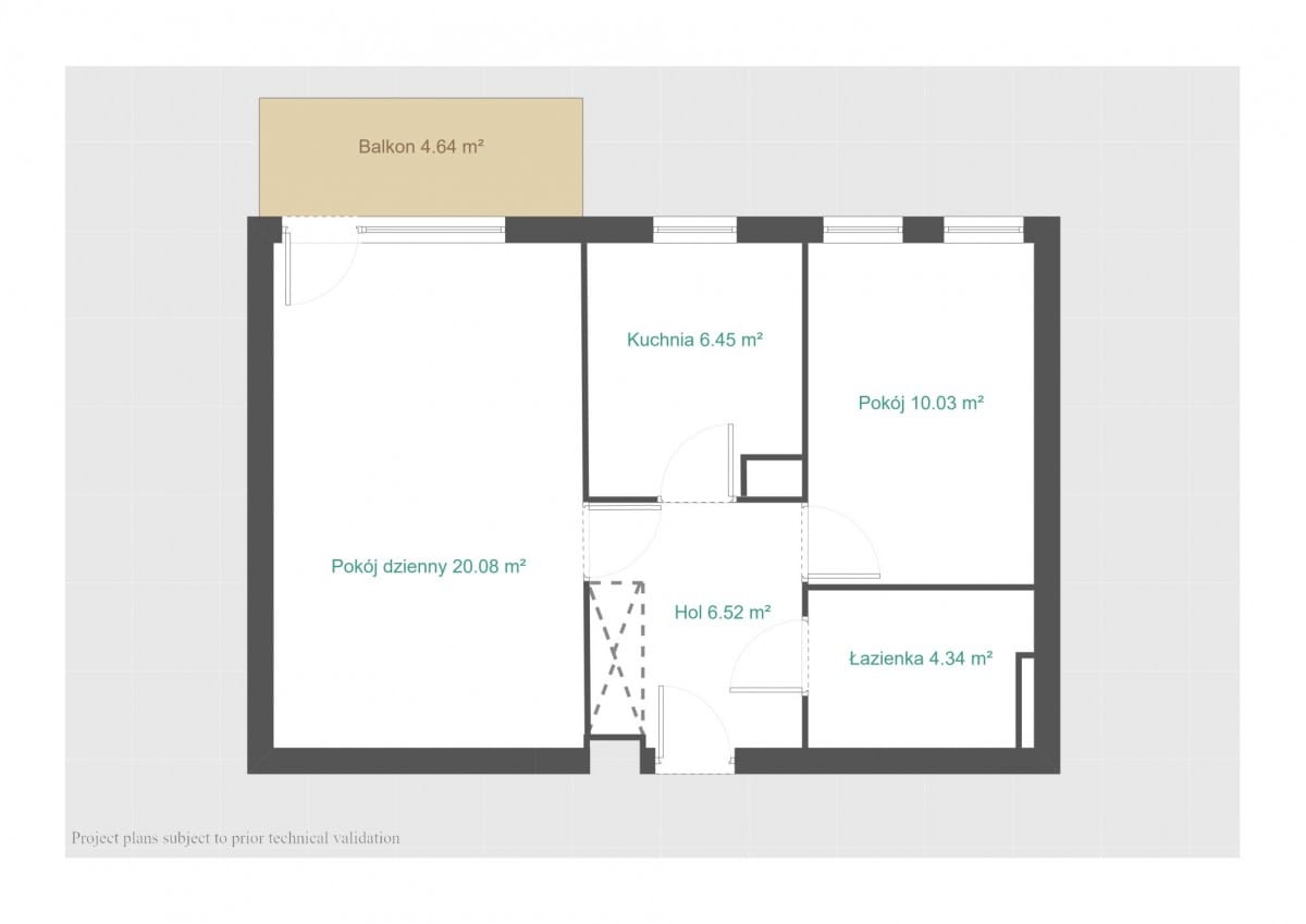Mieszkanie 2 pokojowe na Sprzedaż