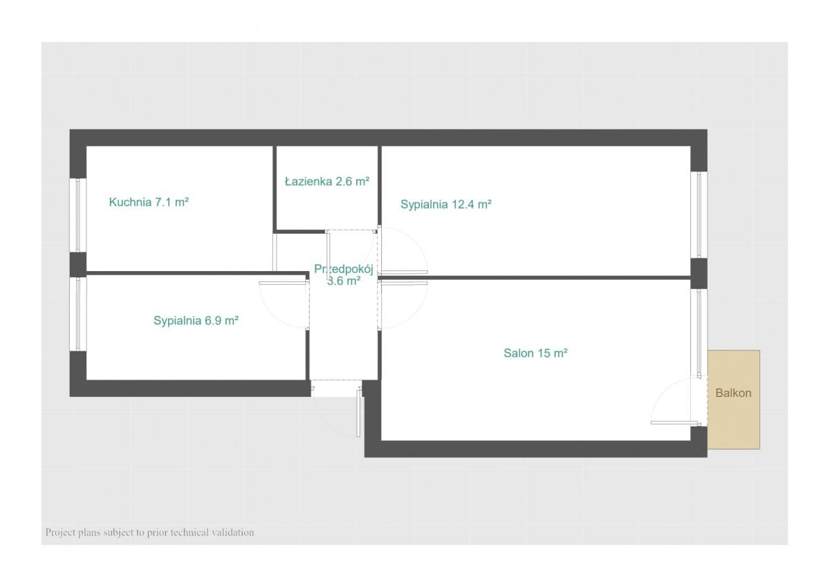 Mieszkanie 3 pokojowe na Sprzedaż