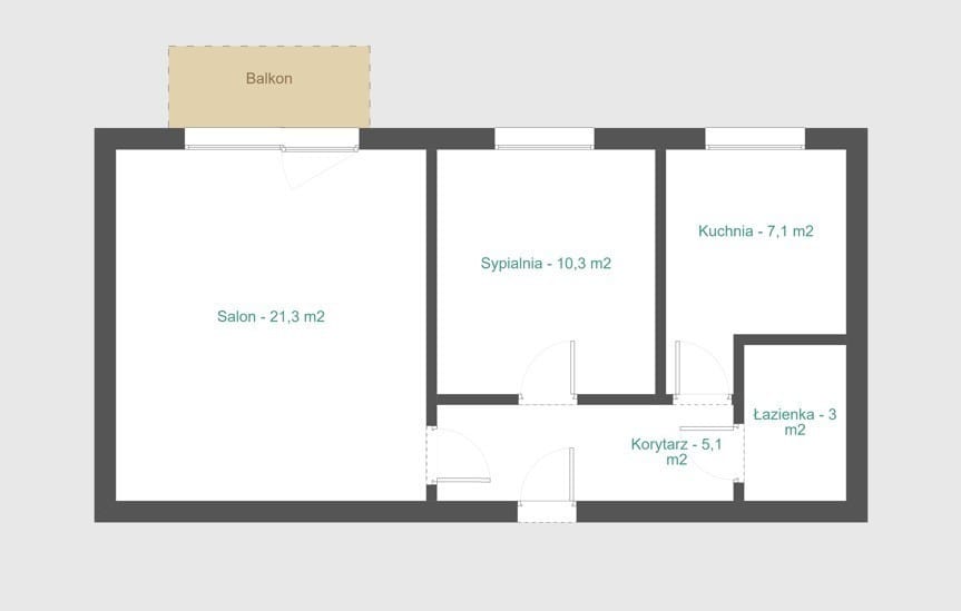 Mieszkanie 2 pokojowe na Sprzedaż