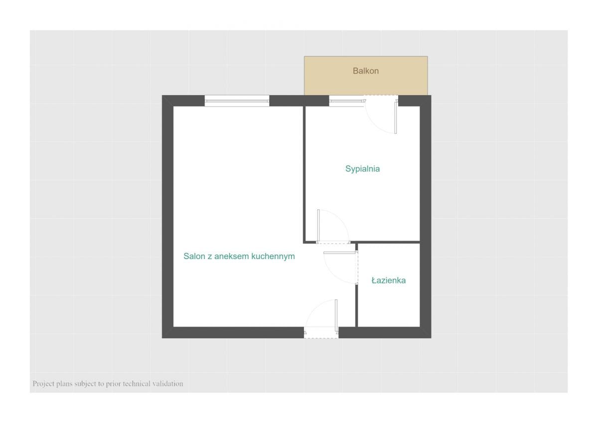Mieszkanie 2 pokojowe na Sprzedaż