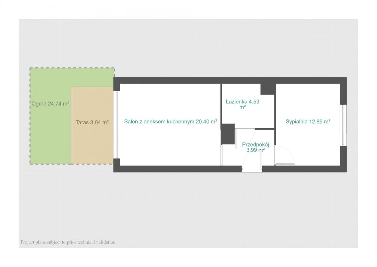 Mieszkanie 2 pokojowe na Sprzedaż