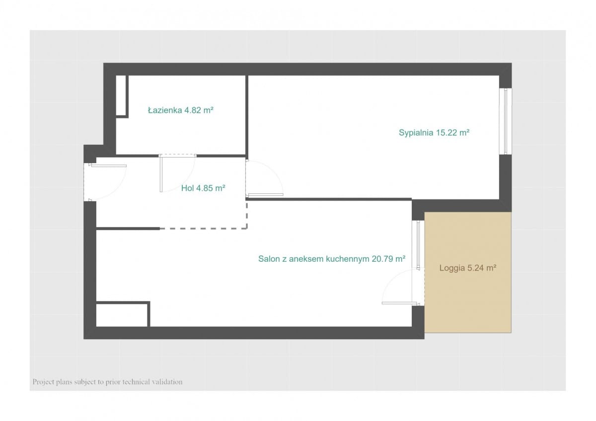Mieszkanie 2 pokojowe na Sprzedaż