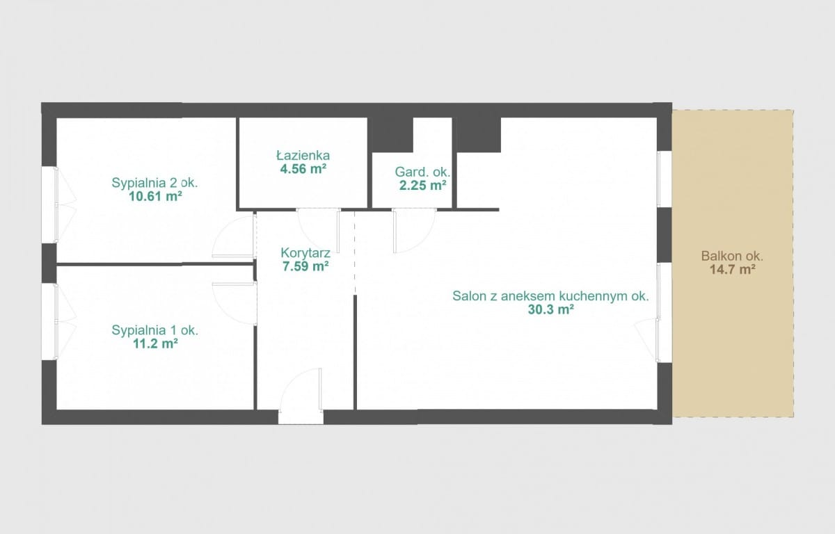 Mieszkanie 3 pokojowe na Wynajem