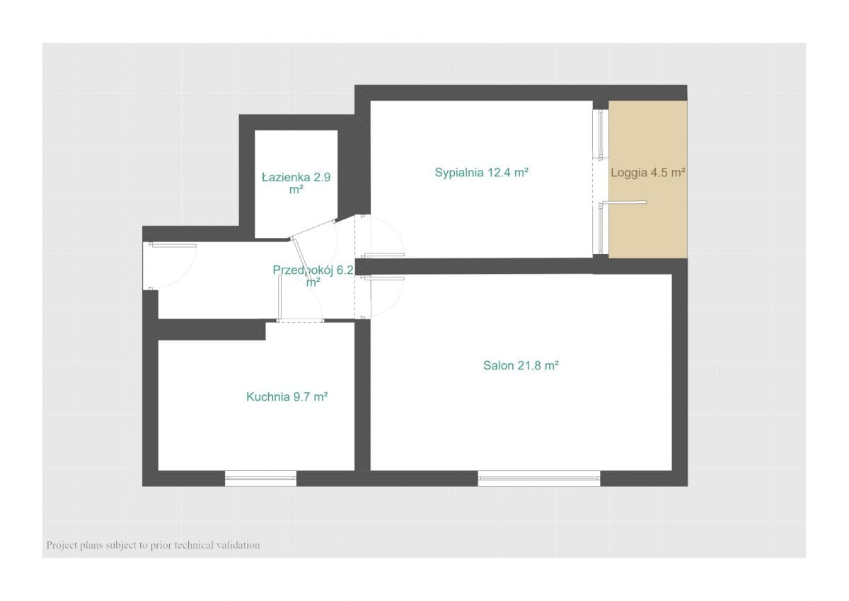 Mieszkanie 2 pokojowe na Sprzedaż