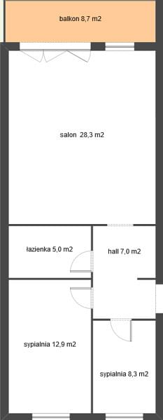 Mieszkanie 3 pokojowe na Sprzedaż