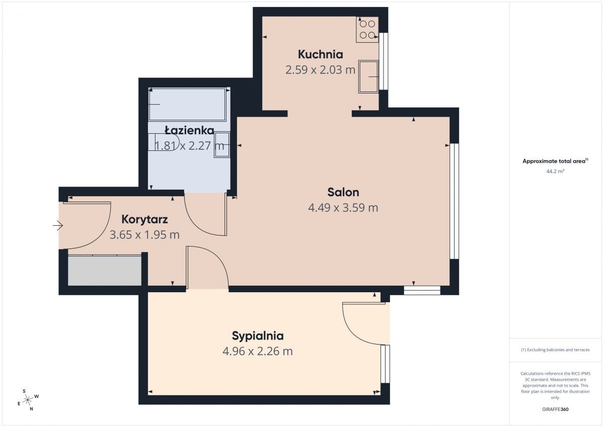 Mieszkanie 2 pokojowe na Wynajem