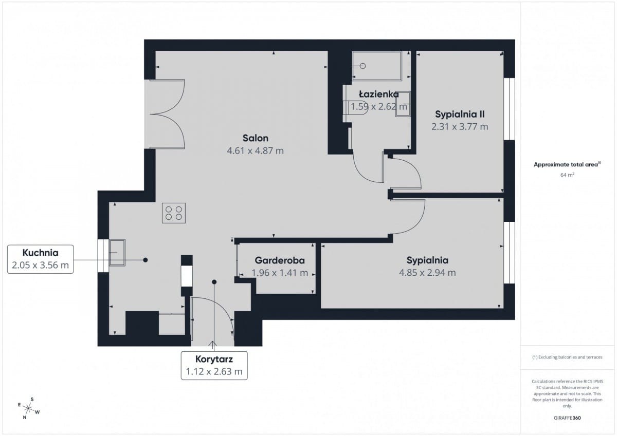 Mieszkanie 3 pokojowe na Sprzedaż