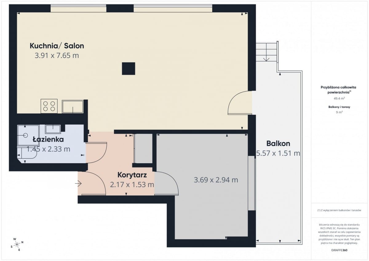 Mieszkanie 2 pokojowe na Sprzedaż