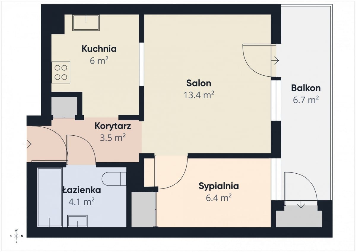 Mieszkanie 2 pokojowe na Sprzedaż