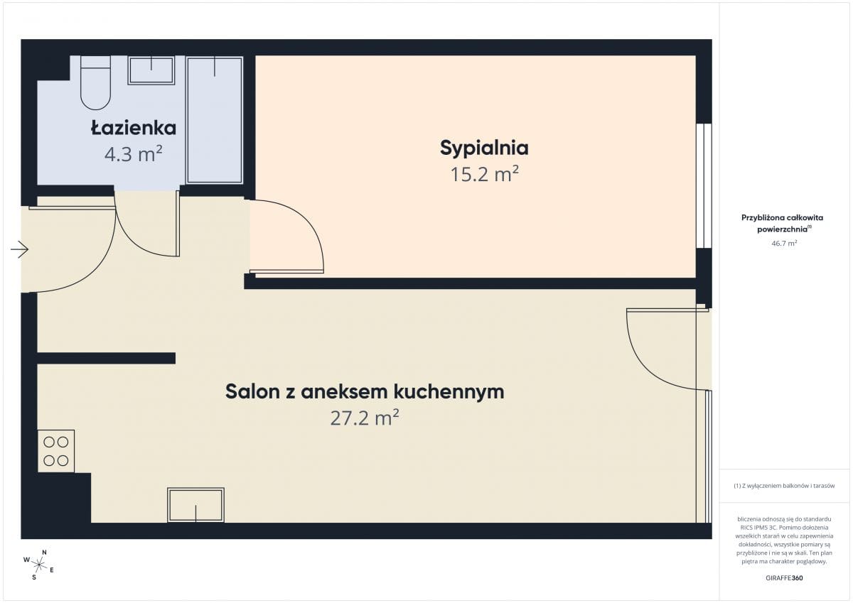 Mieszkanie 2 pokojowe na Wynajem