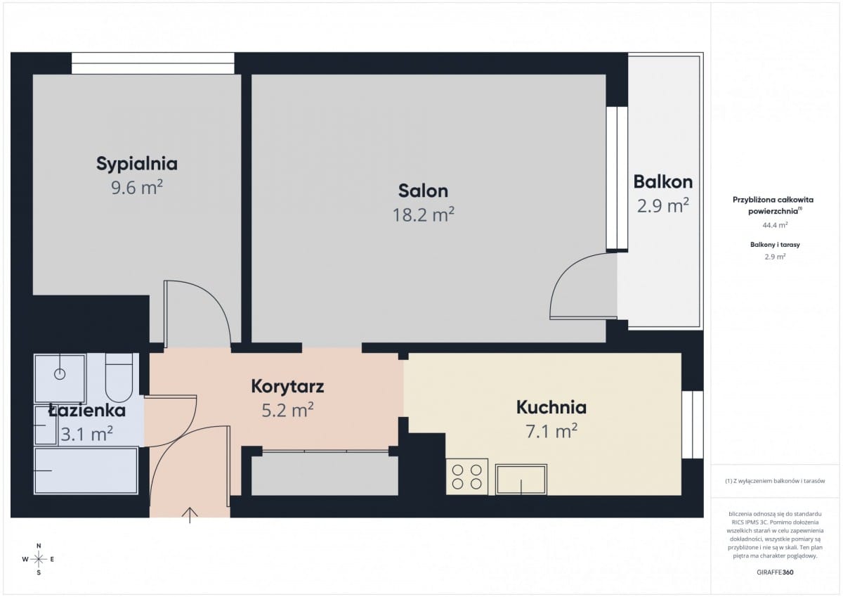 Mieszkanie 2 pokojowe na Sprzedaż