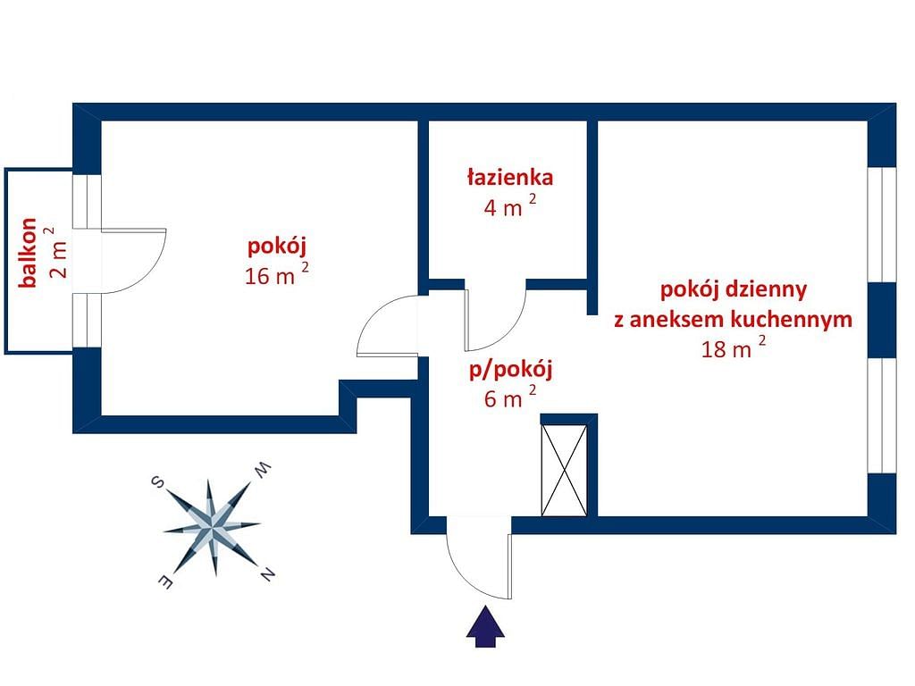 Mieszkanie 2 pokojowe na Sprzedaż