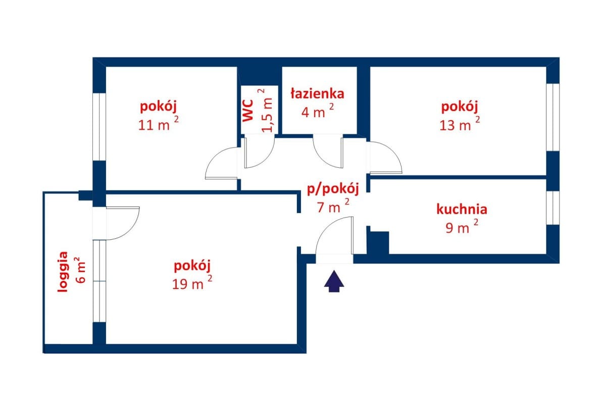 Mieszkanie 3 pokojowe na Wynajem