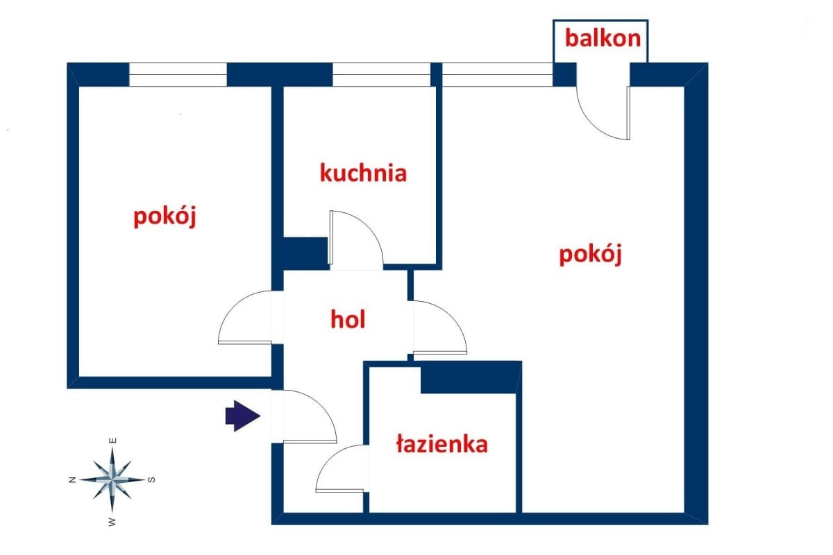 Mieszkanie 2 pokojowe na Sprzedaż