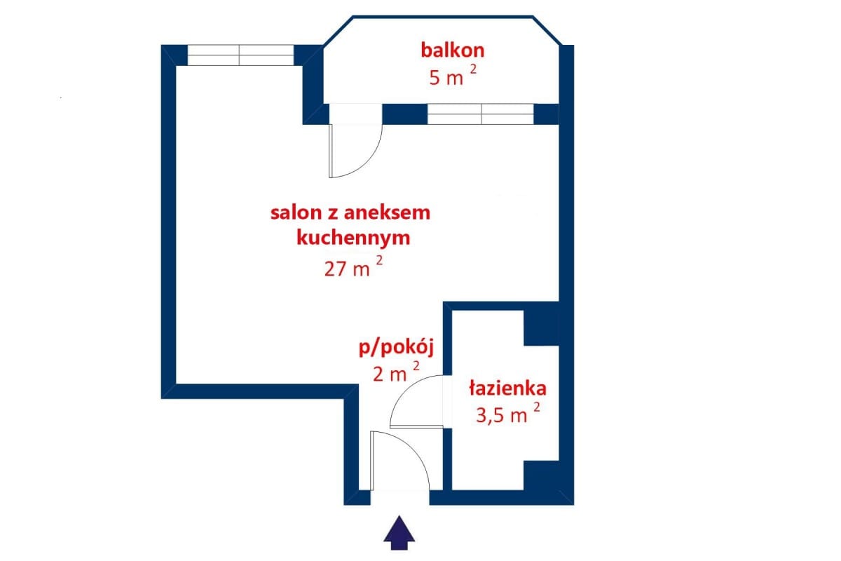 Mieszkanie 1 pokojowe na Sprzedaż