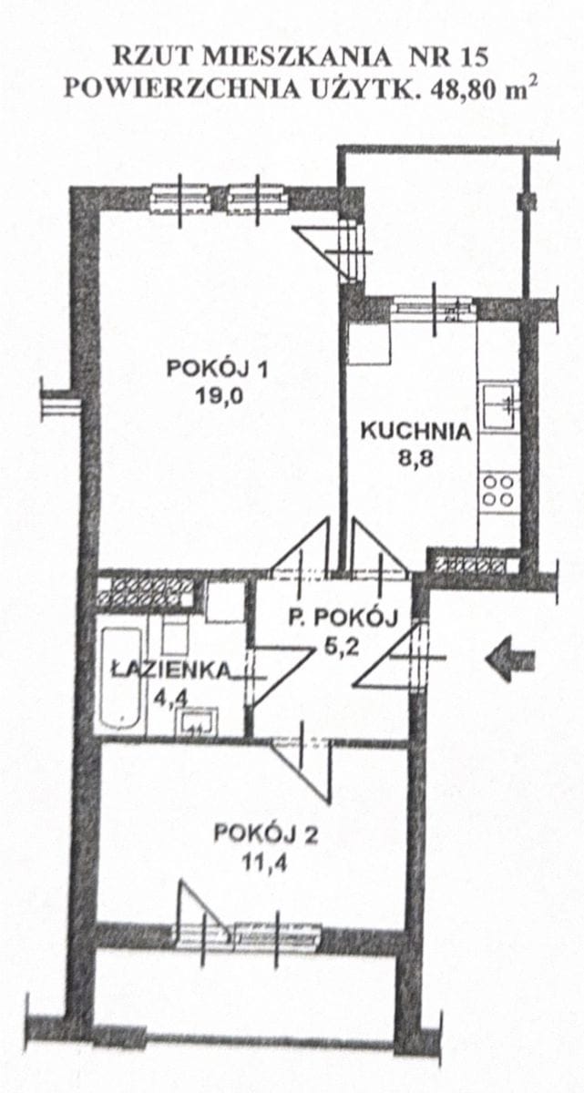 Mieszkanie 2 pokojowe na Sprzedaż