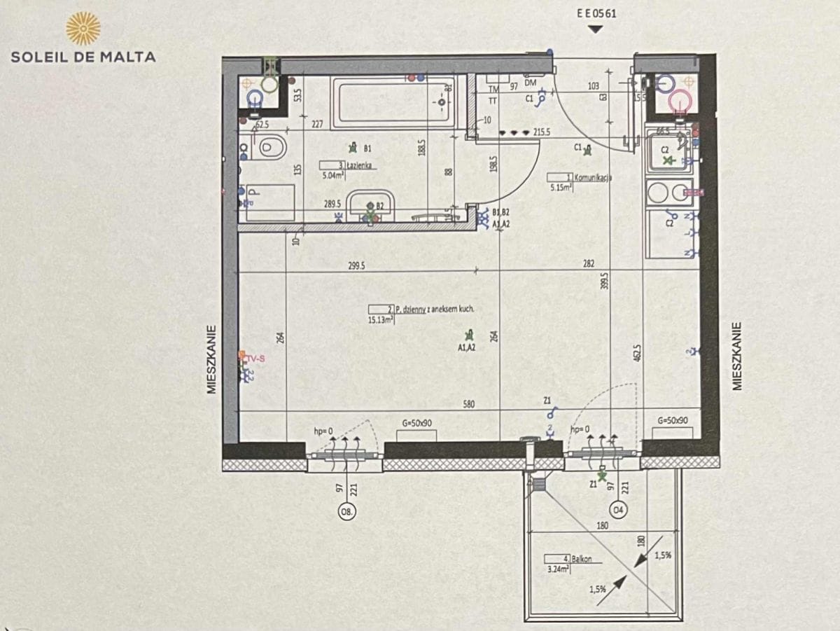 Mieszkanie 1 pokojowe na Sprzedaż