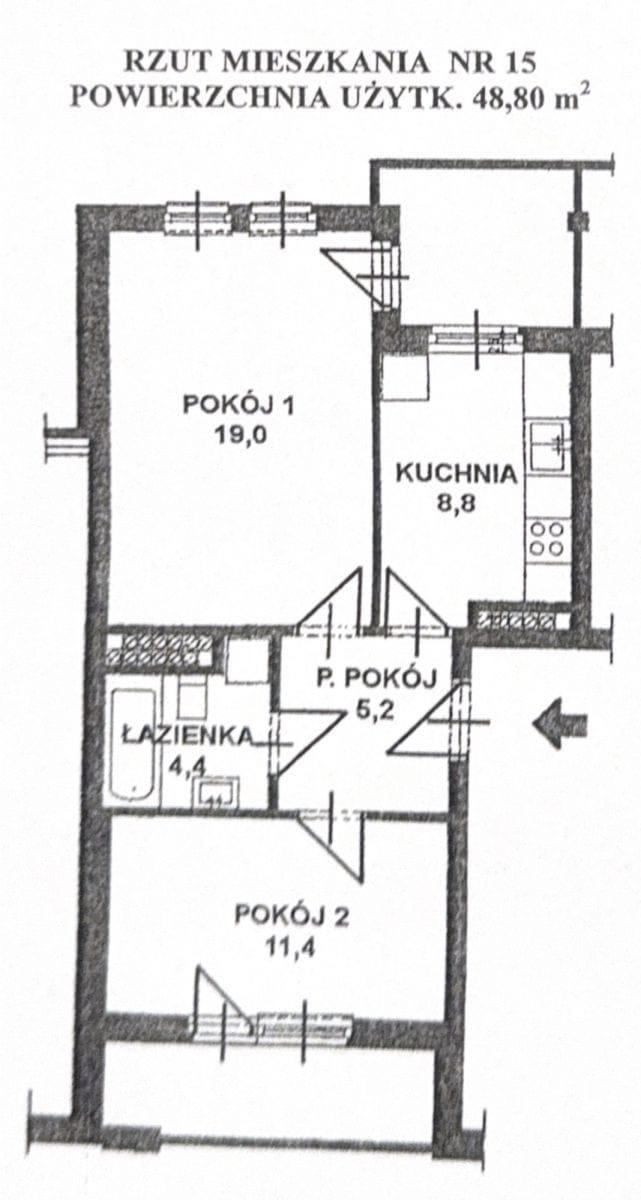 Mieszkanie 2 pokojowe na Sprzedaż