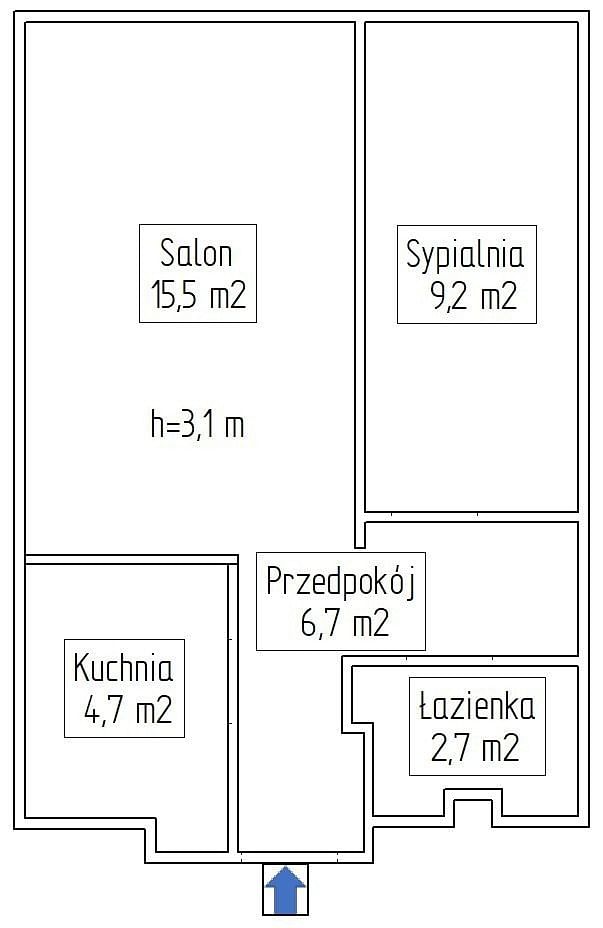 Mieszkanie 2 pokojowe na Sprzedaż