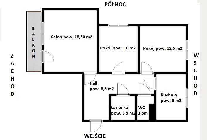 Mieszkanie 3 pokojowe na Sprzedaż