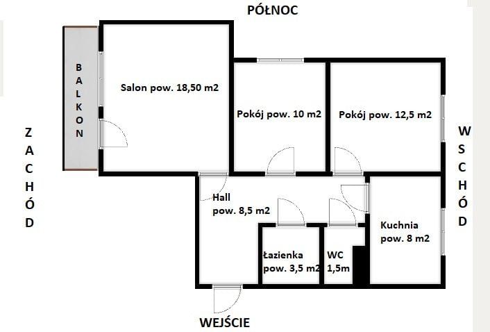 Mieszkanie 3 pokojowe na Sprzedaż