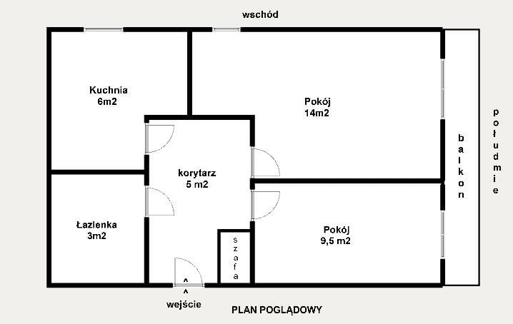 Mieszkanie 2 pokojowe na Sprzedaż