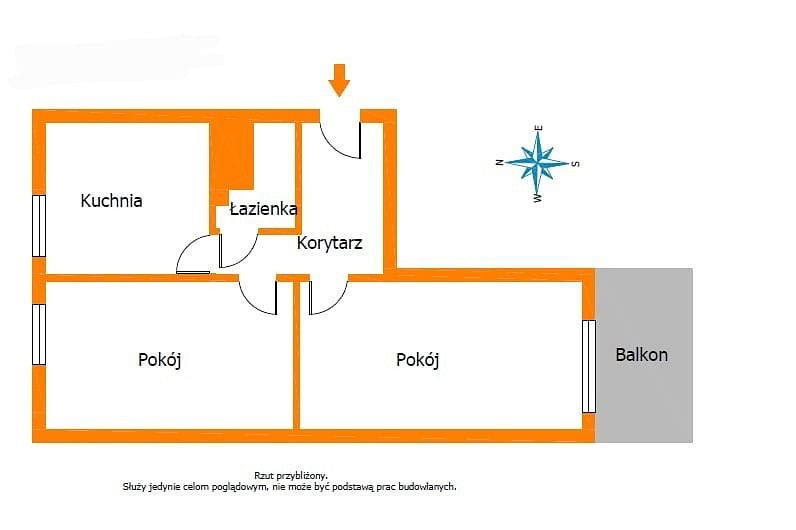 Mieszkanie 2 pokojowe na Sprzedaż