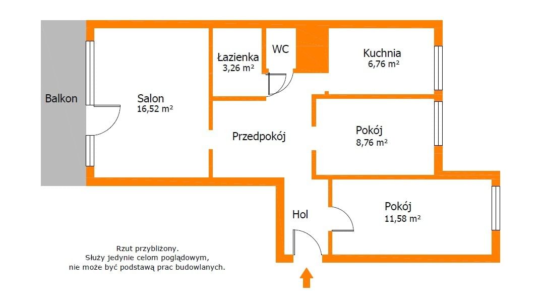 Mieszkanie 3 pokojowe na Sprzedaż