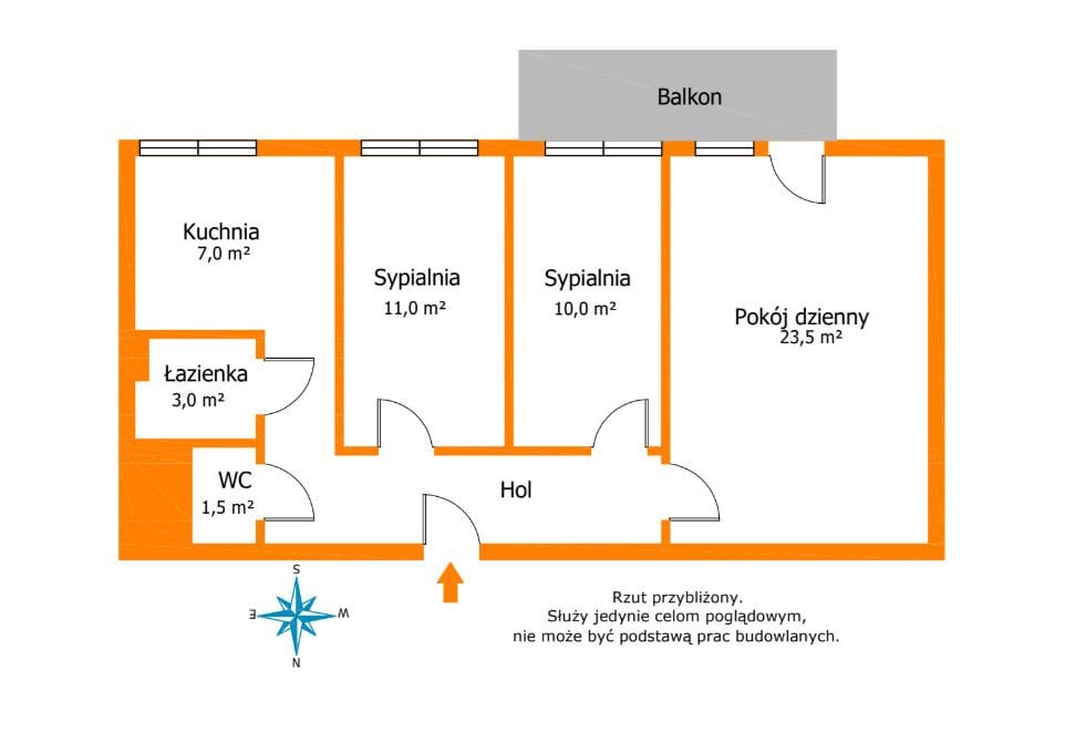 Mieszkanie 3 pokojowe na Sprzedaż