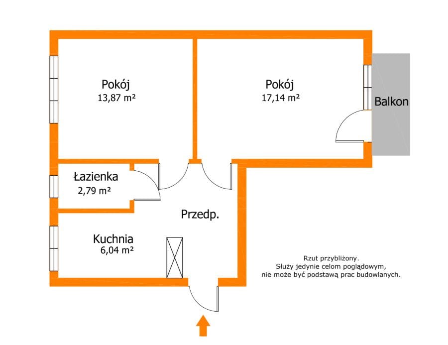 Mieszkanie 2 pokojowe na Sprzedaż