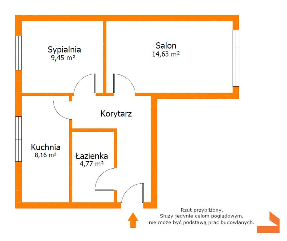 Mieszkanie 2 pokojowe na Sprzedaż