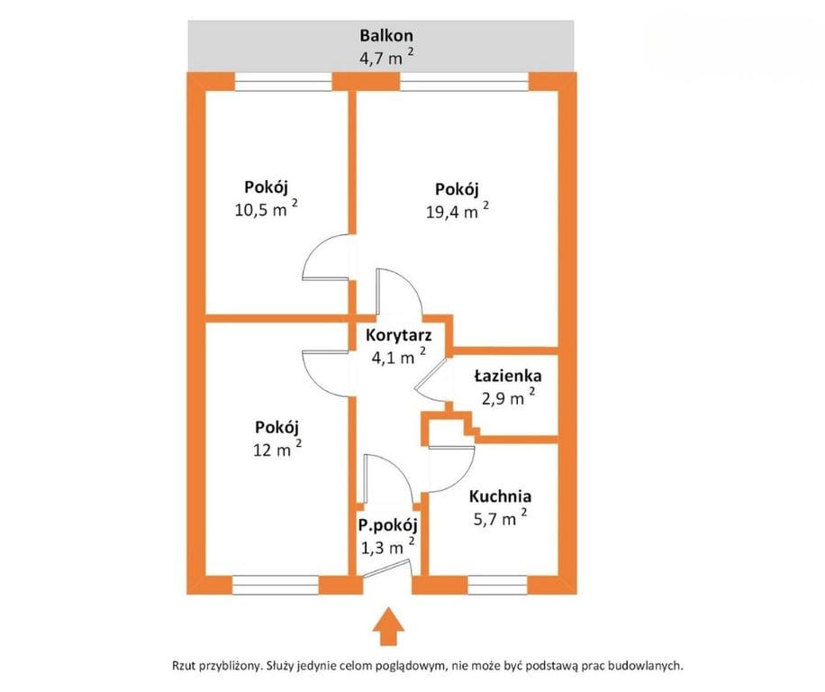 Mieszkanie 3 pokojowe na Sprzedaż