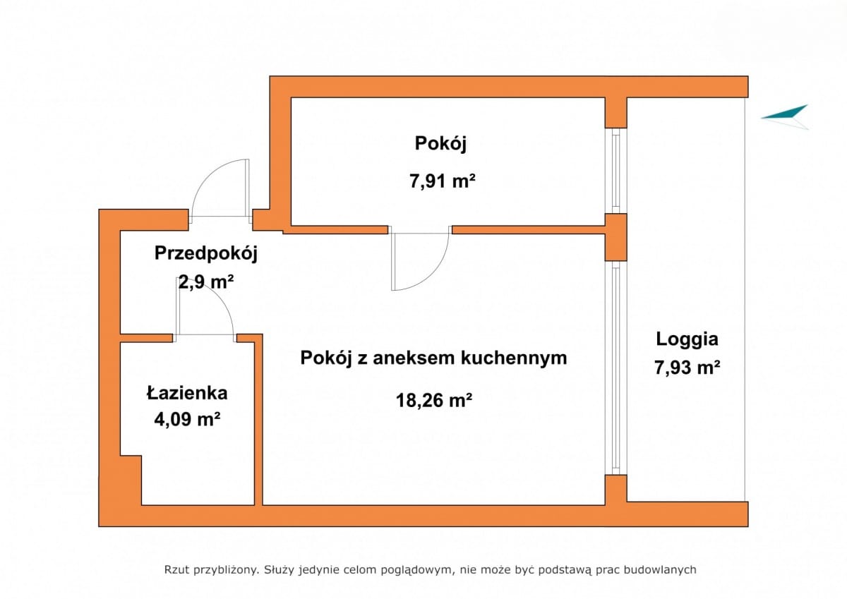 Mieszkanie 2 pokojowe na Sprzedaż