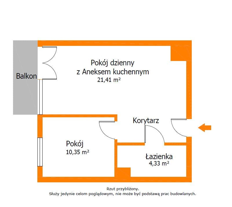 Mieszkanie 2 pokojowe na Sprzedaż