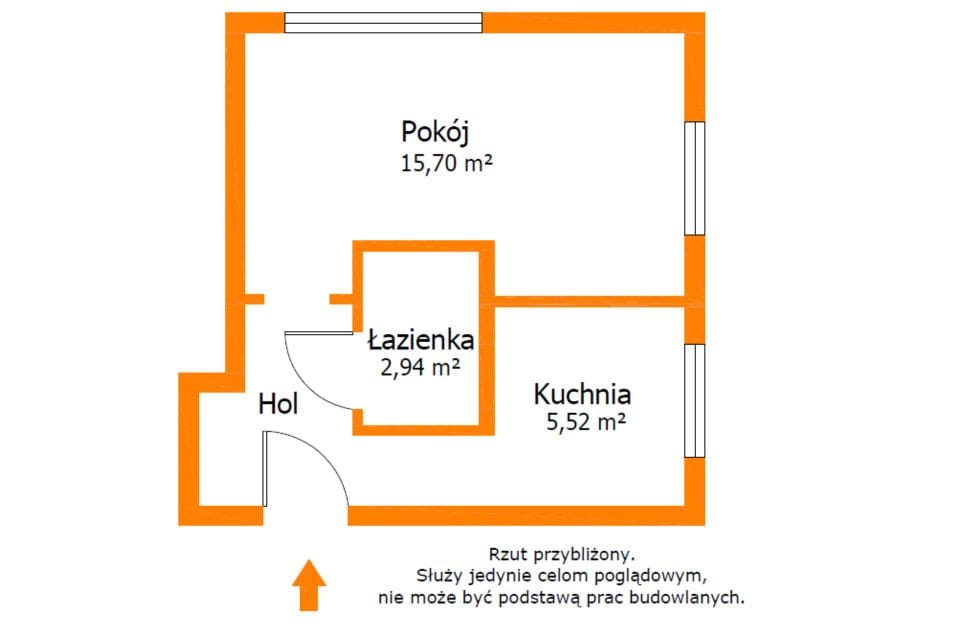 Mieszkanie 1 pokojowe na Sprzedaż