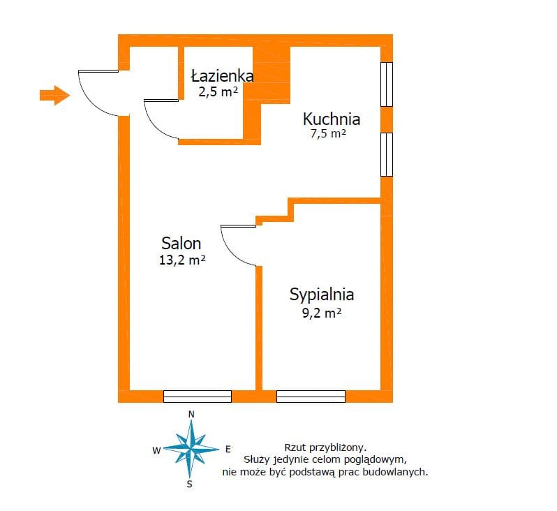 Mieszkanie 2 pokojowe na Sprzedaż